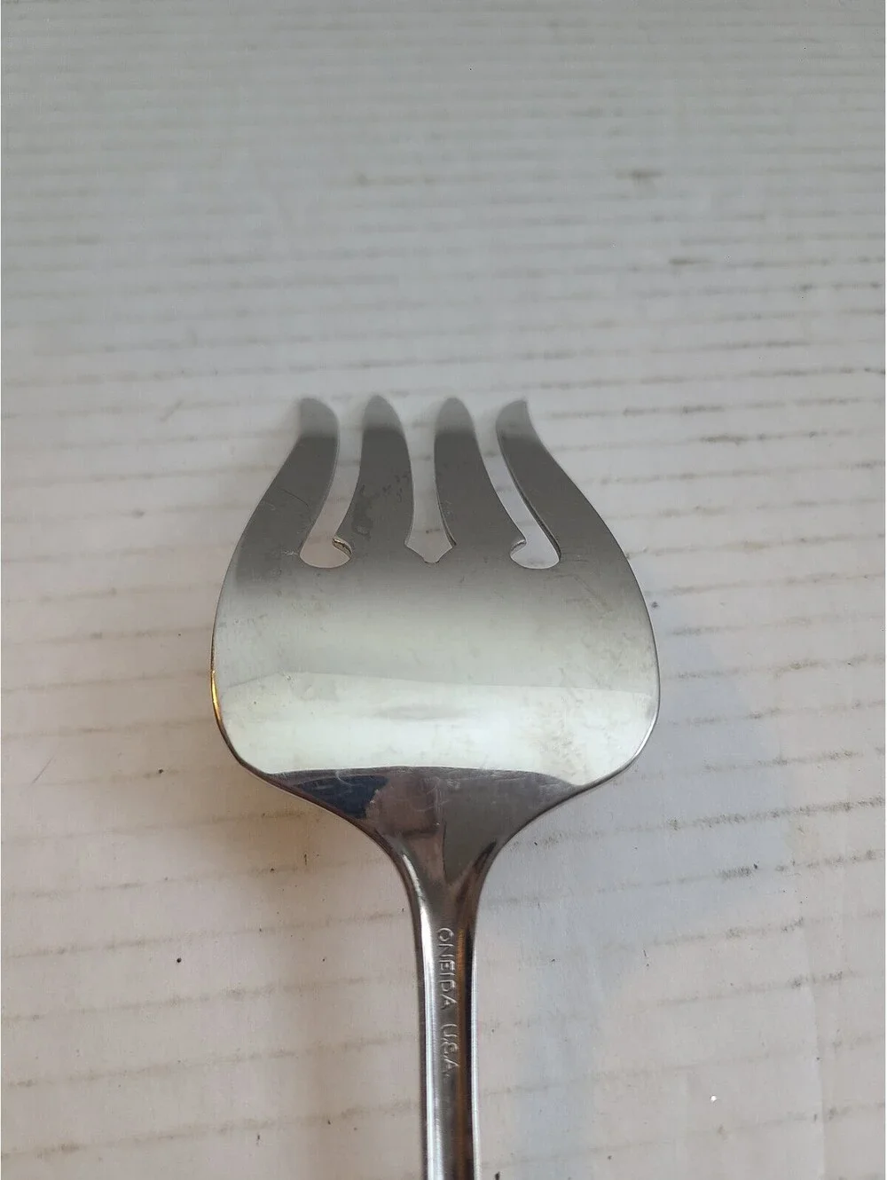 Oneida Bancroft Fortune Vintage Stainless Steel Meat Serving Fork